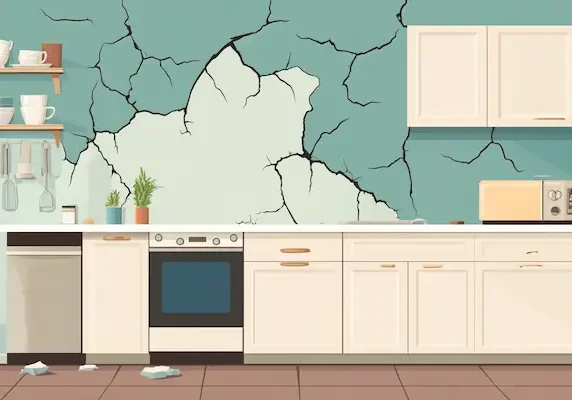 Lakeshore Home Buyer - House with a crack and mold